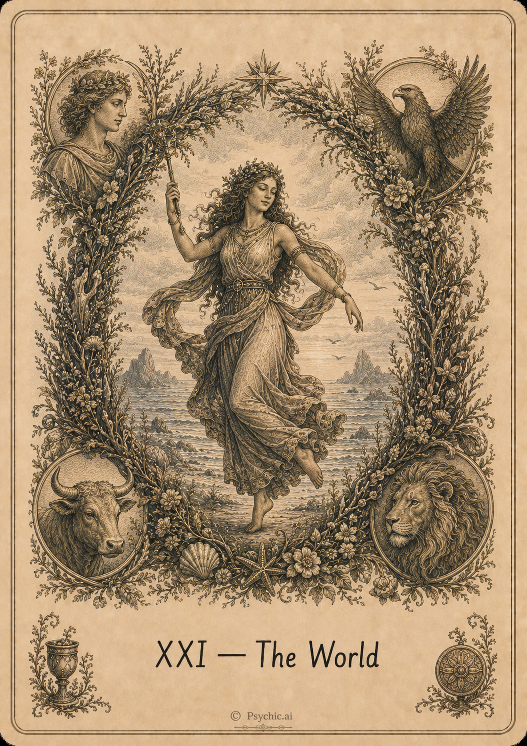 The World tarot card illustration